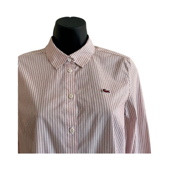 Lacoste Button Front Striped Shirt _ 36 - Picture 3 of 8